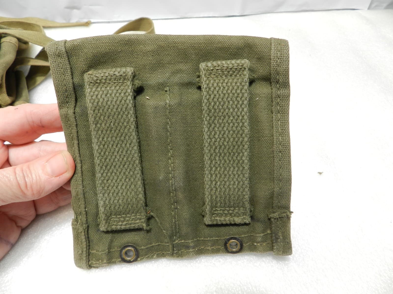 Original U S WWII Triple Grenade Pouch WWII Korean War & Ammo Pouches A16JJ - Thumbnail 14
