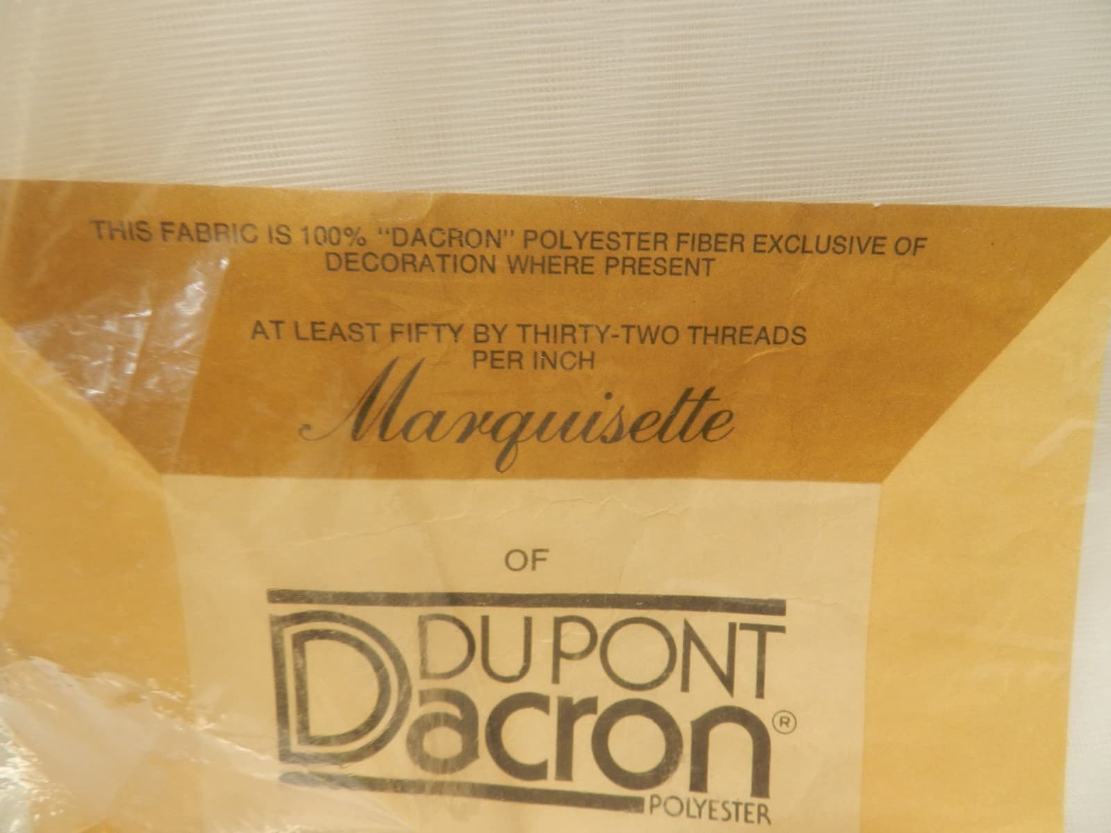 1 Pair Vintage Dacron Polyester 82" x 81" Panel Curtains Marquisette White (H5J) - Thumbnail 5