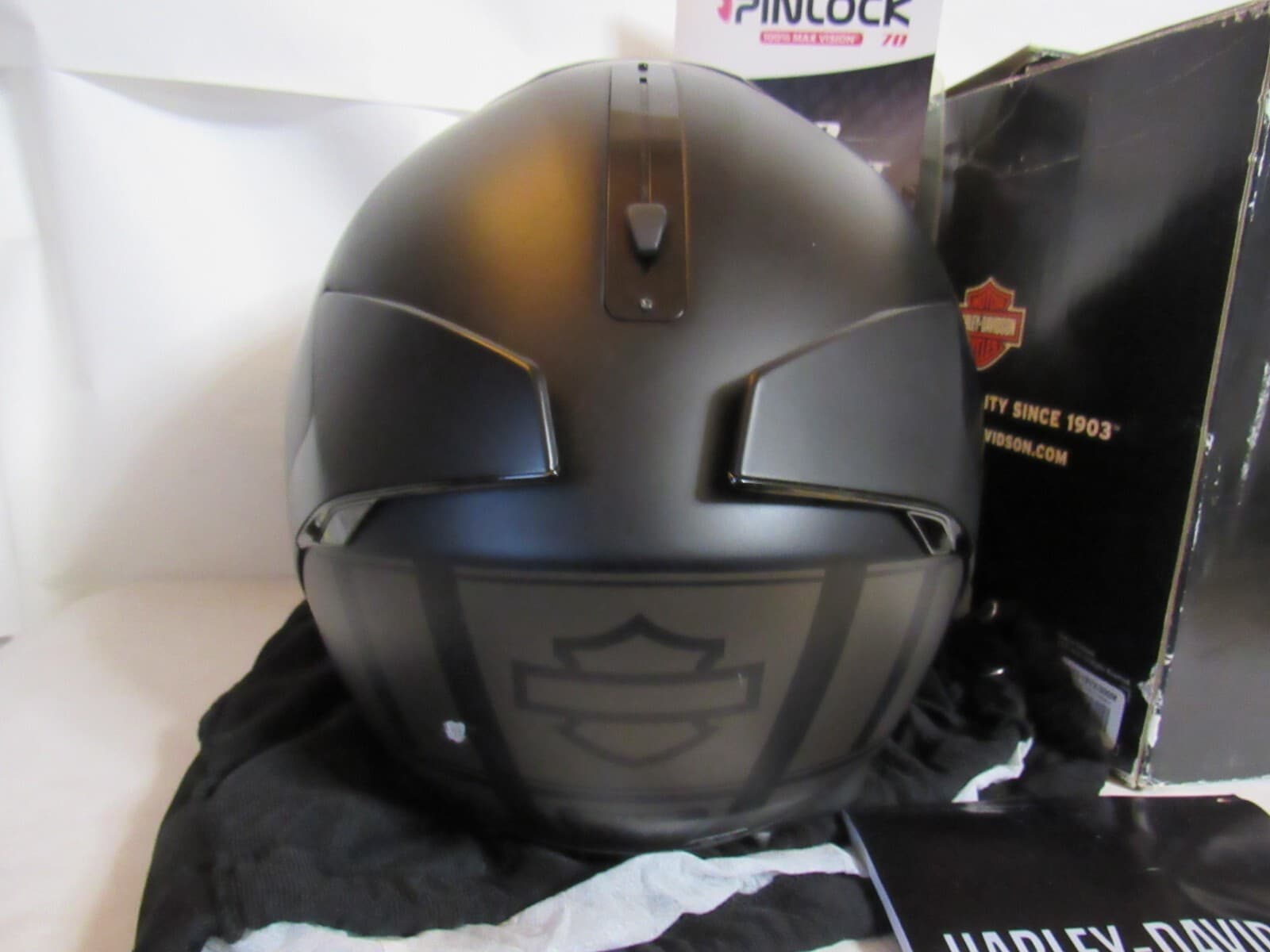Harley-Davidson Mens Camelot Sun Shield S08 FullFace Helmet Med Black 98352-19VX - Thumbnail 5