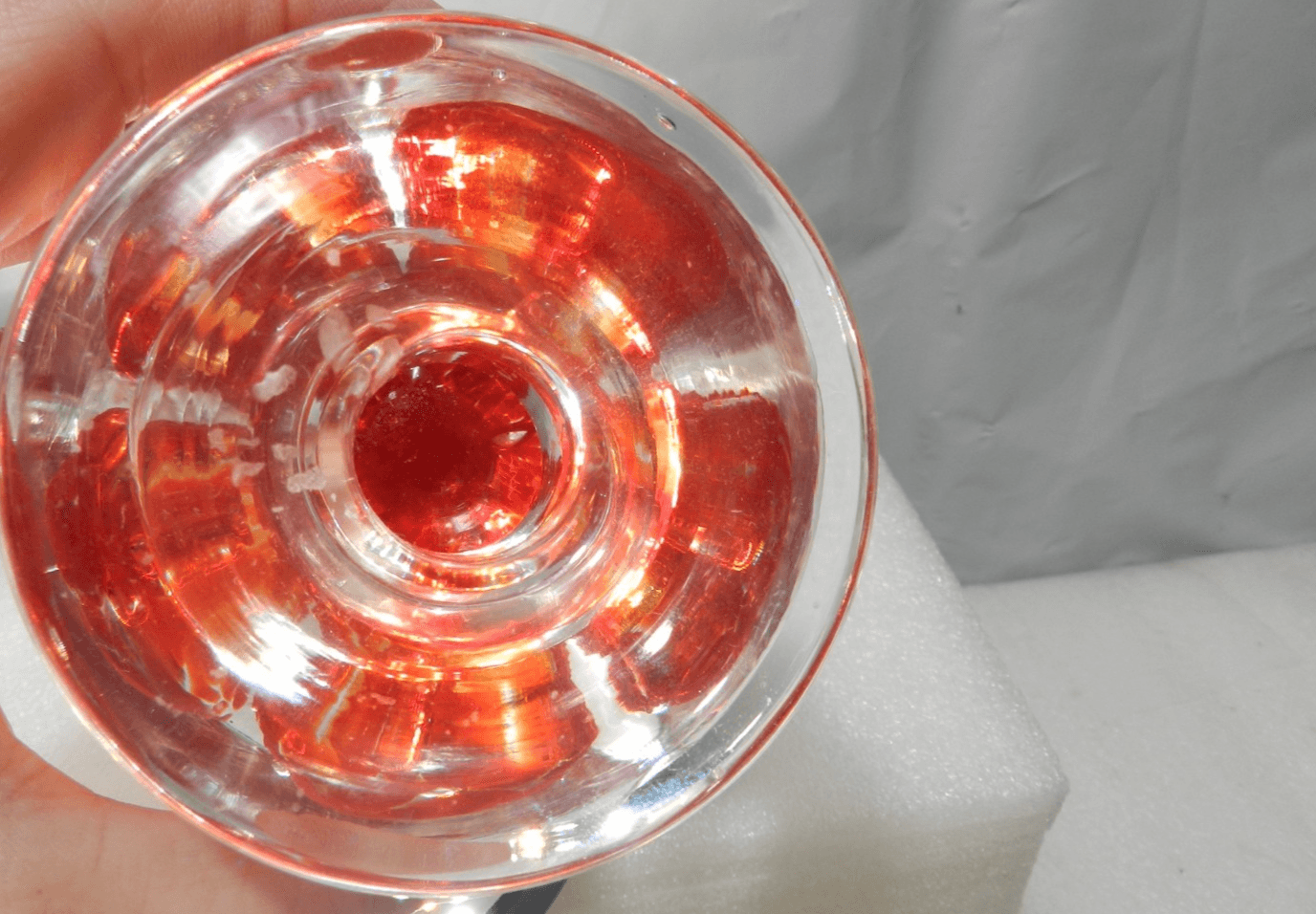 Vintage Signed Zimmerman Hand Blown Glass Bud Vase / Candle Holder 95' (I52S) - Thumbnail 8