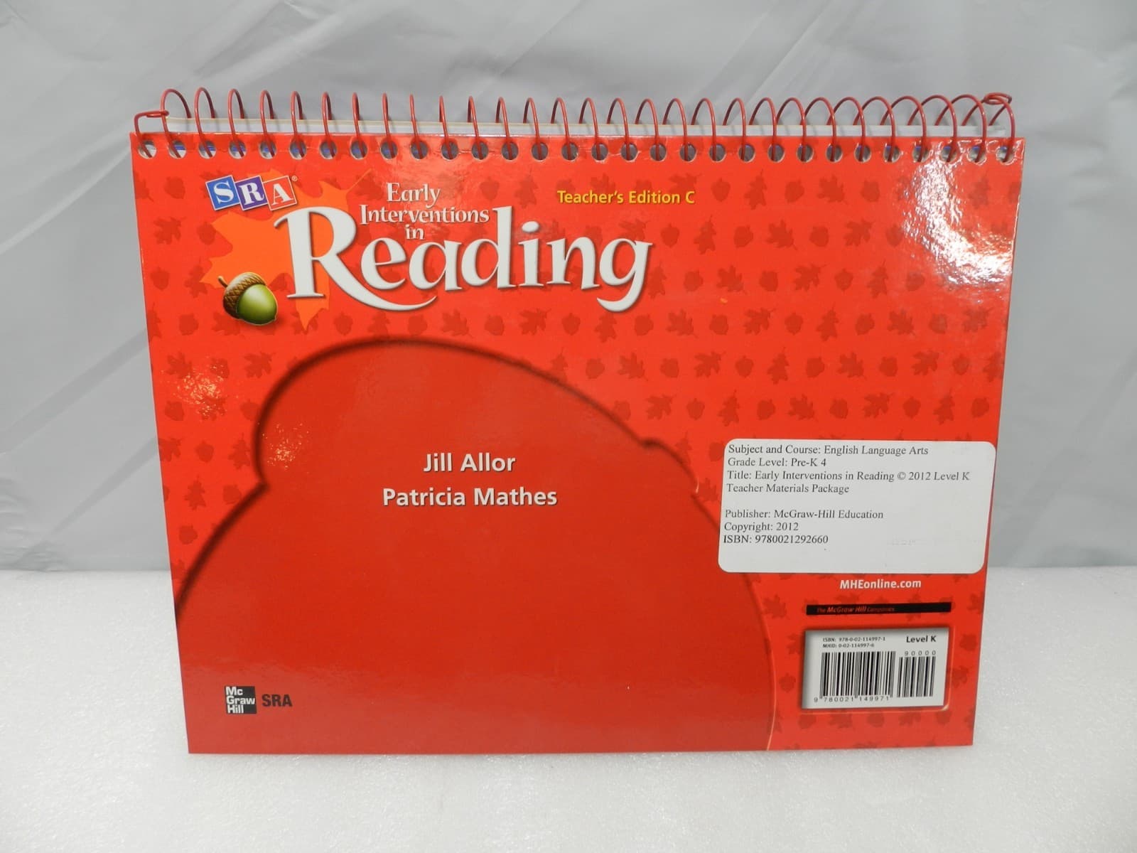McGraw Hill SRA Early Interventions in Reading Teacher's Edition C Level K E35J - Thumbnail 5