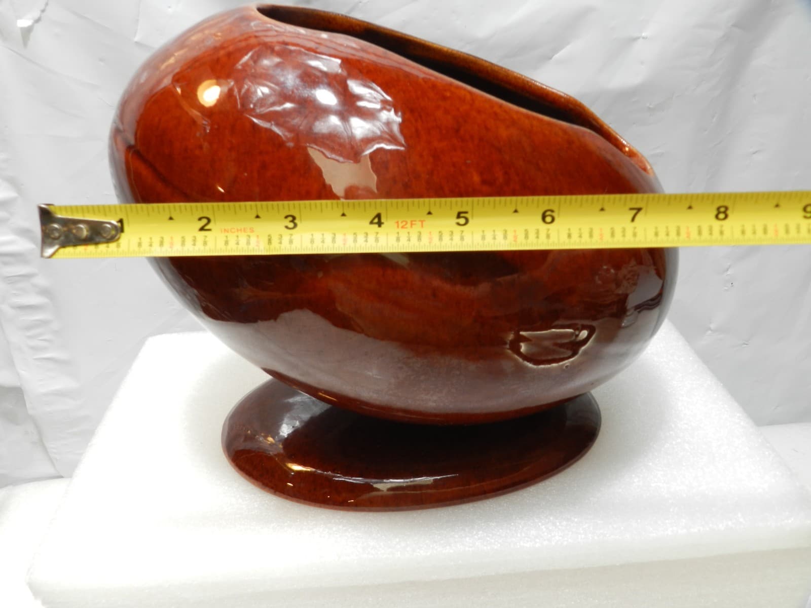Royal Haeger | Hickman Football Midcentury Modern #309 Planter Vase Brown (H4S) - Thumbnail 12