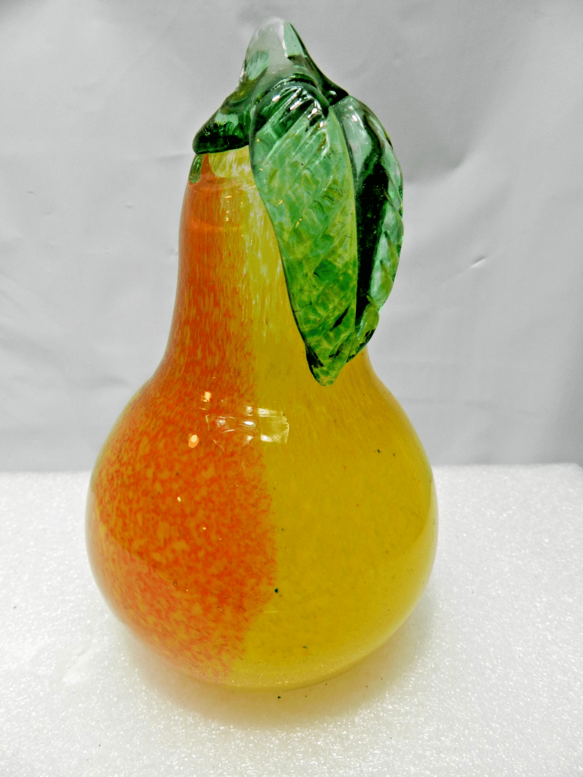 VTG Kerry Zimmerman Art Glass Blown Glass Paperweight Pear 6" Corydon IN L99S - Thumbnail 3