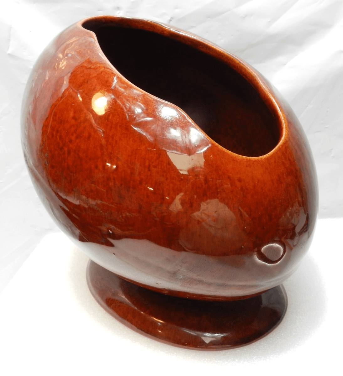 Royal Haeger | Hickman Football Midcentury Modern #309 Planter Vase Brown (H4S) - Thumbnail 6