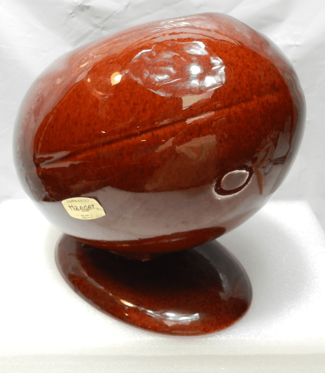 Royal Haeger | Hickman Football Midcentury Modern #309 Planter Vase Brown (H4S) - Thumbnail 3
