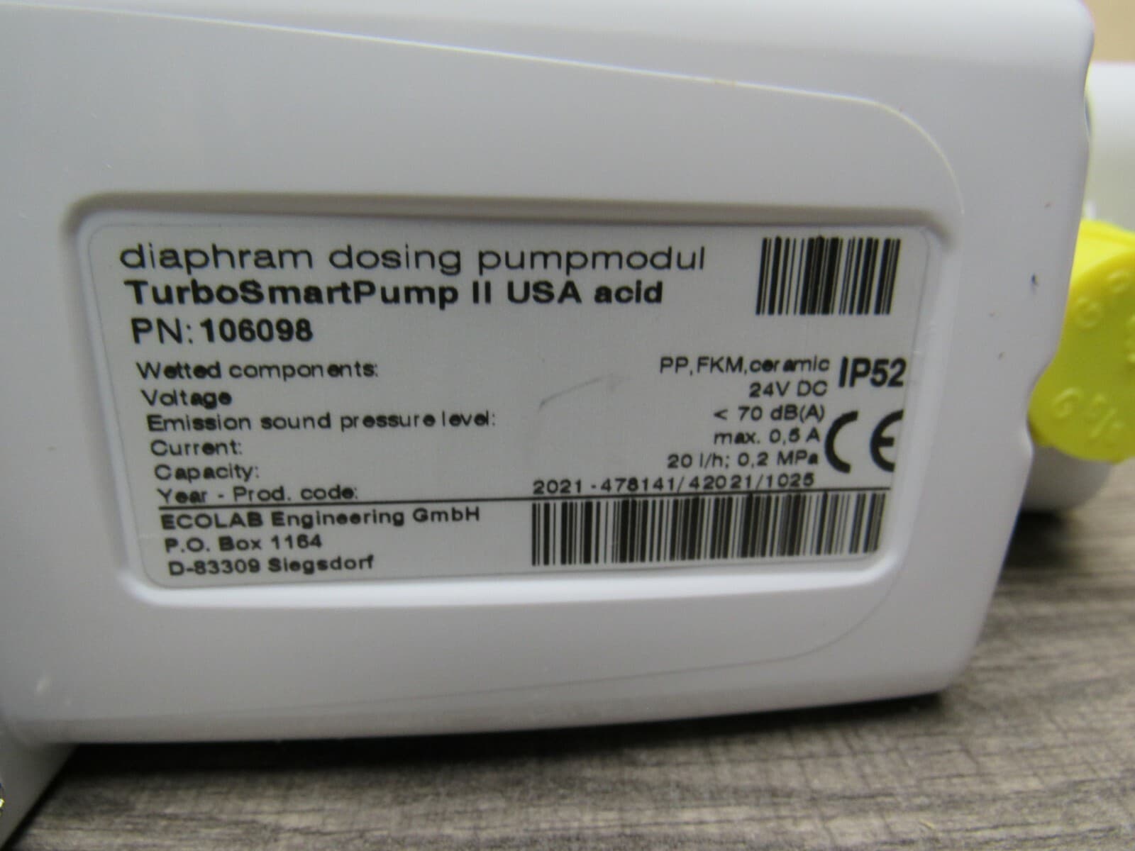 New Ecolab Diaphram Dosing Pump Modul Turbo Smart Pump II 2 USA 1065098 - Thumbnail 2
