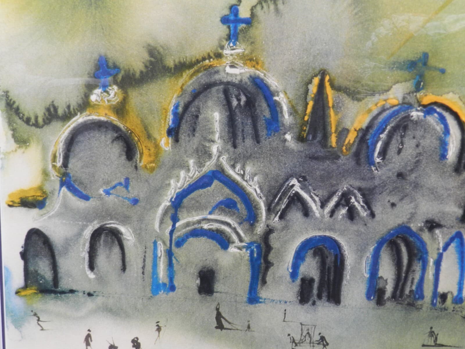 Salvador Dali Homage to Venice, Basilica San Marco 1975 Artwork Framed K - Thumbnail 3