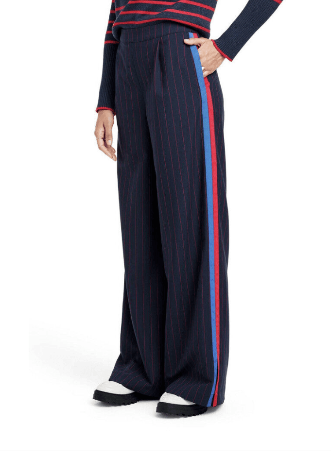 La Ligne x Target - Women Stripe Wide Blue Pinstripe Trousers Ladies E2K - Thumbnail 4