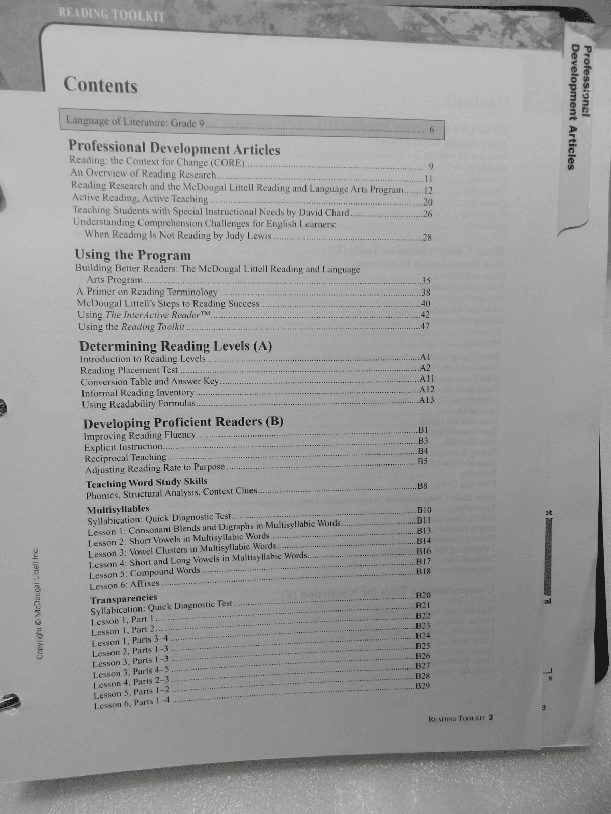 McDougal Littell Reading Toolkit: The Language of Literature - Grade 9 (E42J) - Thumbnail 4