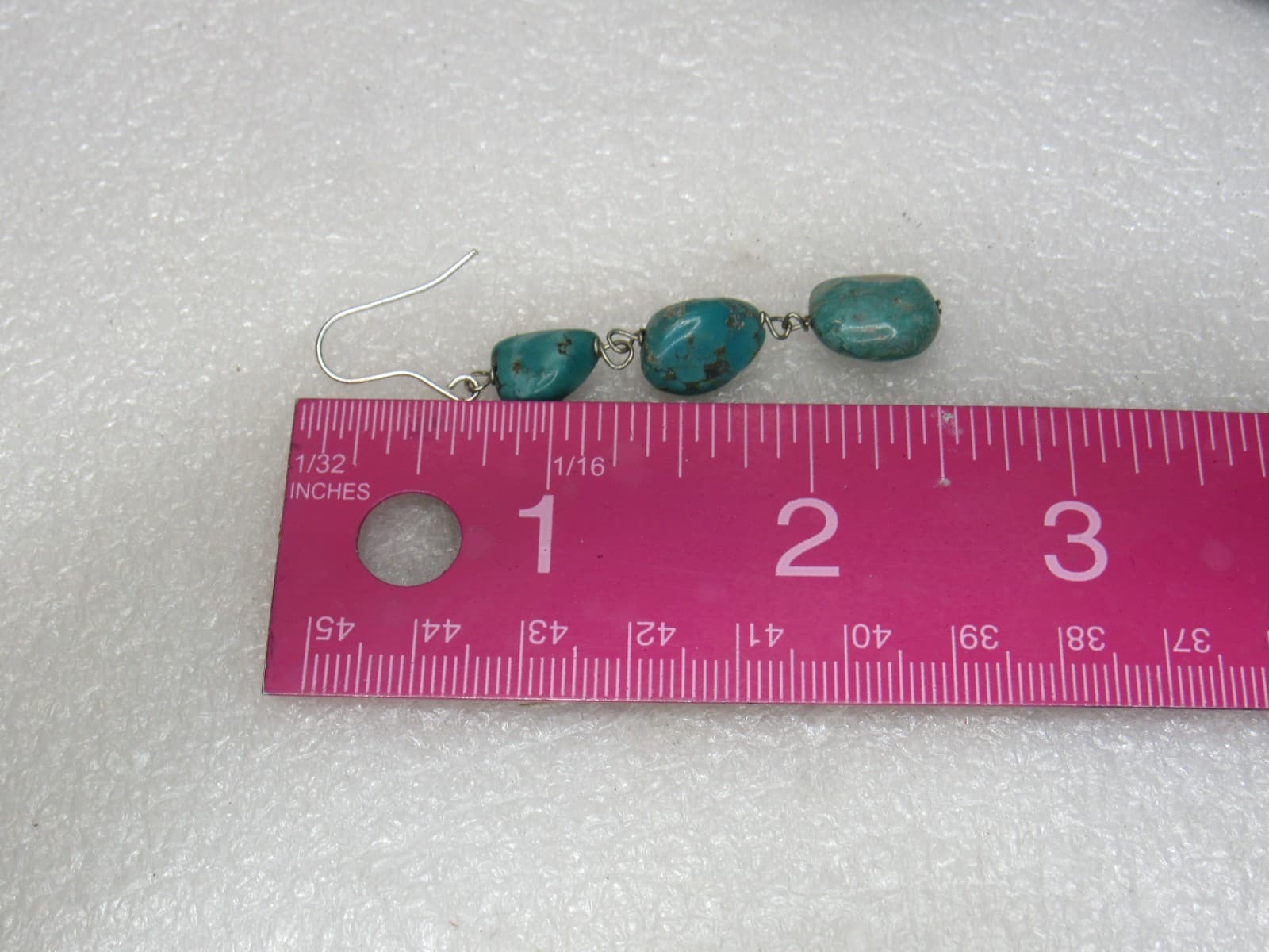 BARSE Turquoise With Silver Necklace & Earrings Set (U65JJ) - Thumbnail 5