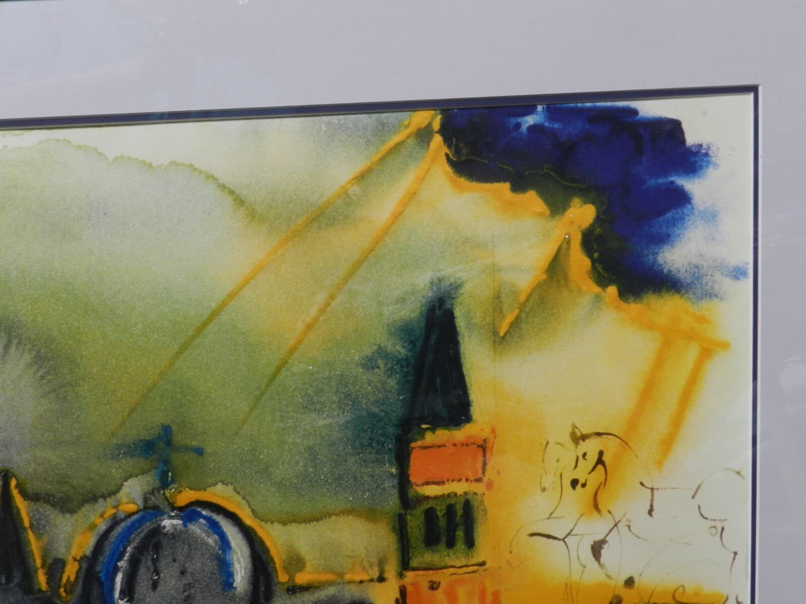 Salvador Dali Homage to Venice, Basilica San Marco 1975 Artwork Framed K - Thumbnail 5