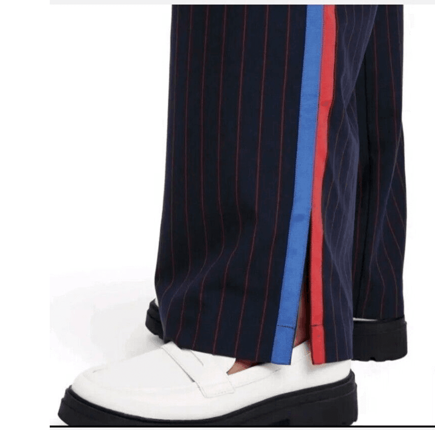 La Ligne x Target - Women Stripe Wide Blue Pinstripe Trousers Ladies E2K - Thumbnail 2
