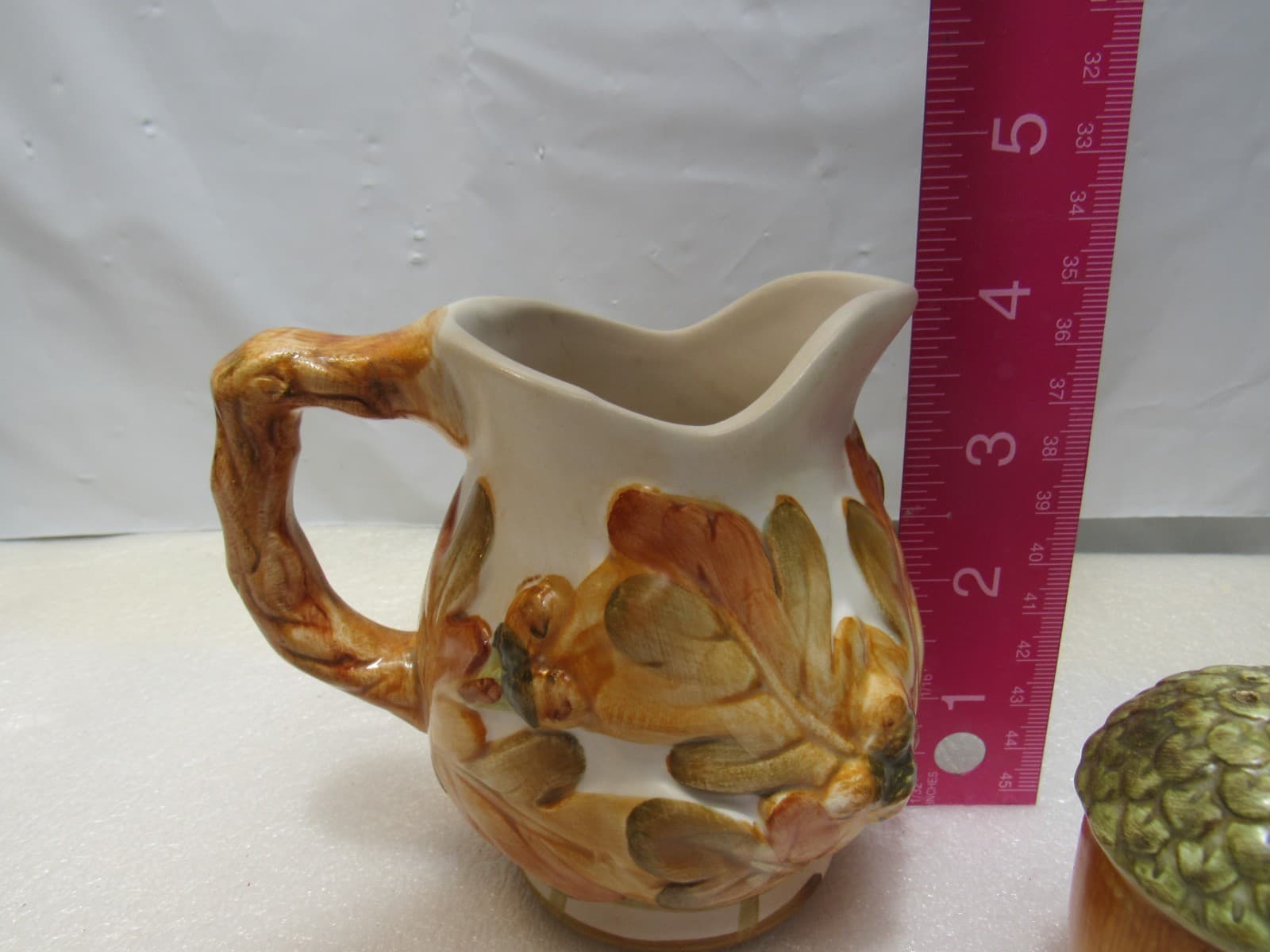 Hallmark Fall Acorn Leaves Cream & Sugar w/ Salt & Pepper Shakers (U75M) - Thumbnail 4