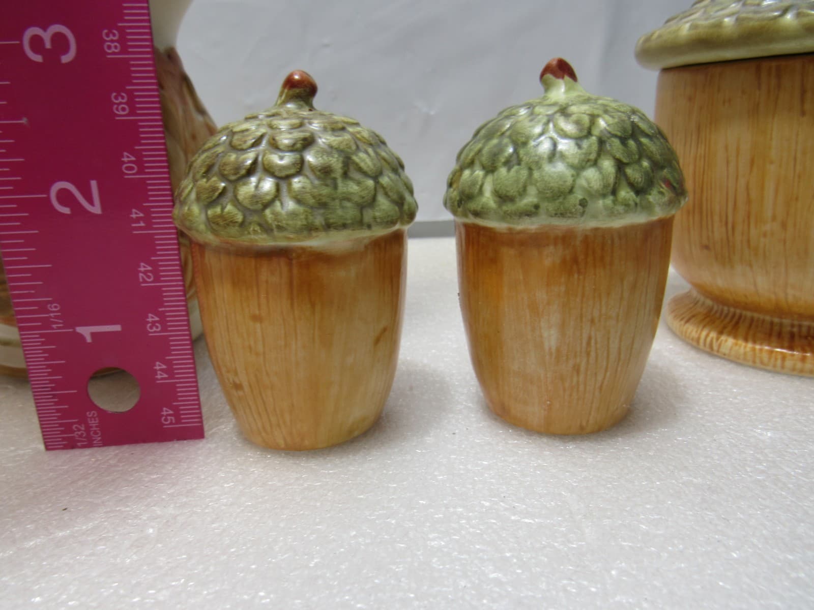 Hallmark Fall Acorn Leaves Cream & Sugar w/ Salt & Pepper Shakers (U75M) - Thumbnail 2