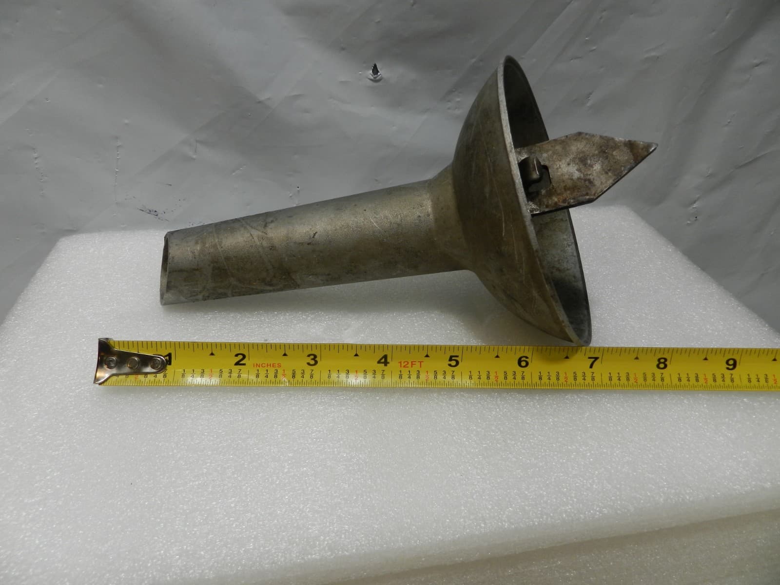 Vintage Oil Can Funnel Spout Filler with Oil Can Opener Piercer All Metal (H12S - Thumbnail 6