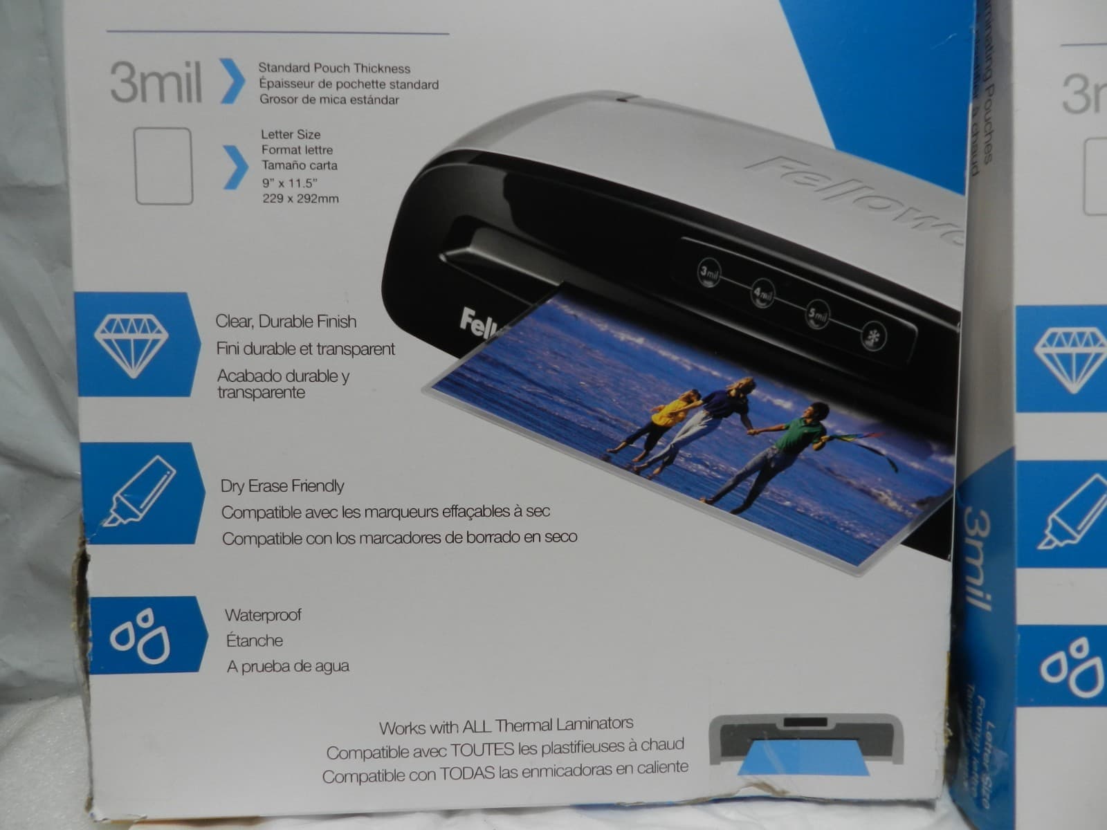 2 - Fellowes® Thermal Laminating Pouches, 3 Mil, 11 1/2" X 9", Clear (M6K) - Thumbnail 3