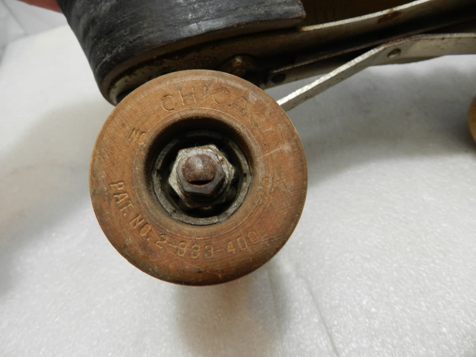 Vintage HYDE CHICAGO Black Roller Skates Men's Wood Wheels C25K - Thumbnail 6
