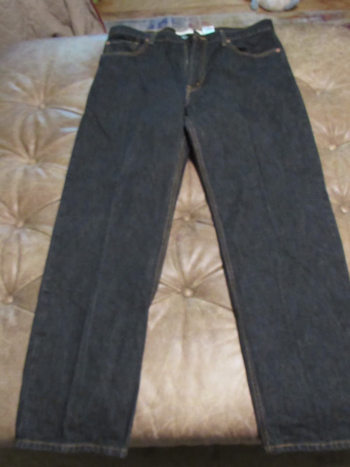 Vintage Levis Jeans Men 36x30 Black 550 Orange Tab Relaxed Fit 1990's (V89JJ) - Thumbnail 5