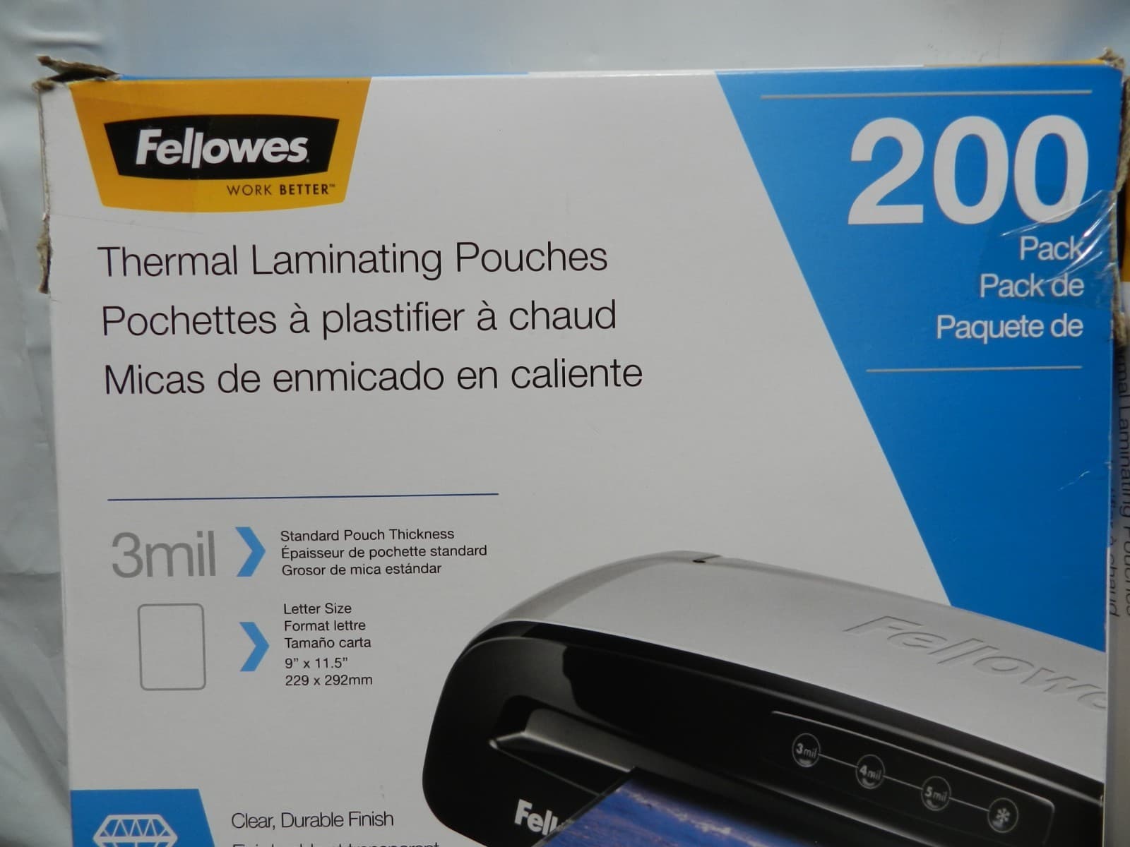 2 - Fellowes® Thermal Laminating Pouches, 3 Mil, 11 1/2" X 9", Clear (M6K) - Thumbnail 2