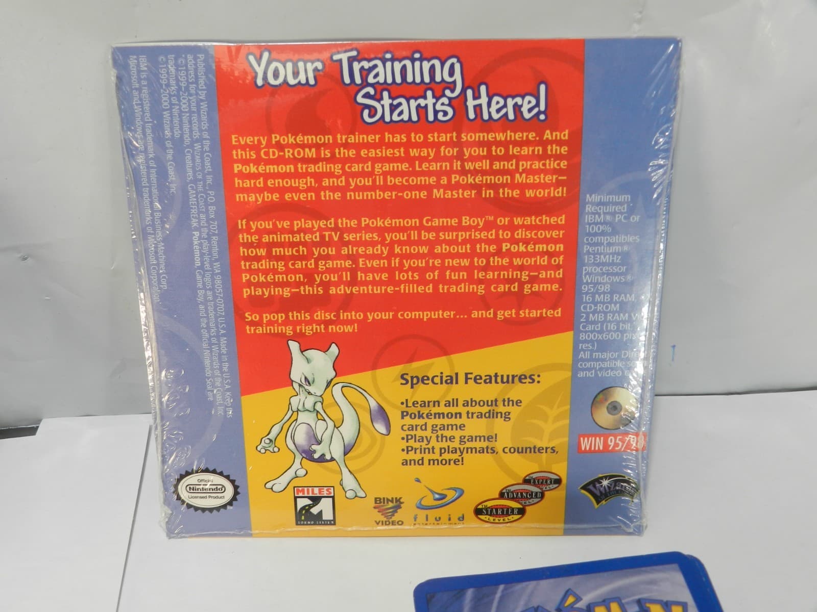 Vintage Pokémon 2 Player Starter Set w CD ROM 2000 (Sealed CD) X71JJ - Thumbnail 3