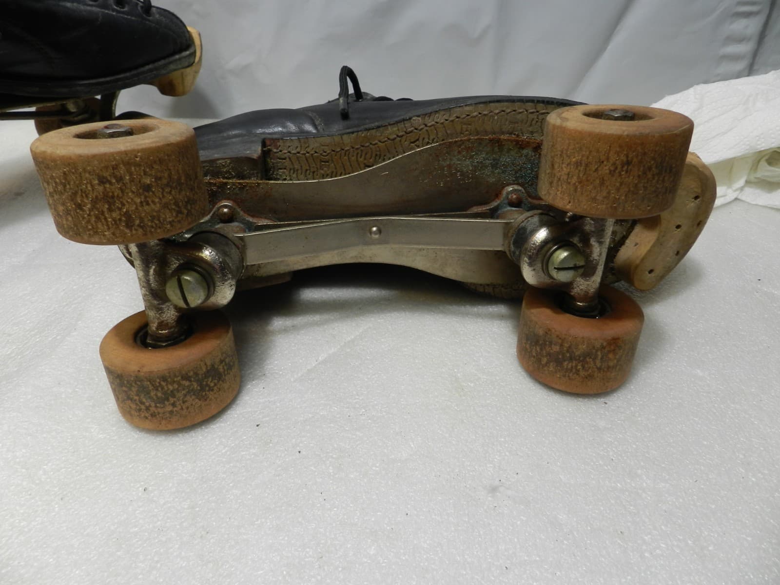 Vintage HYDE CHICAGO Black Roller Skates Men's Wood Wheels C25K - Thumbnail 8