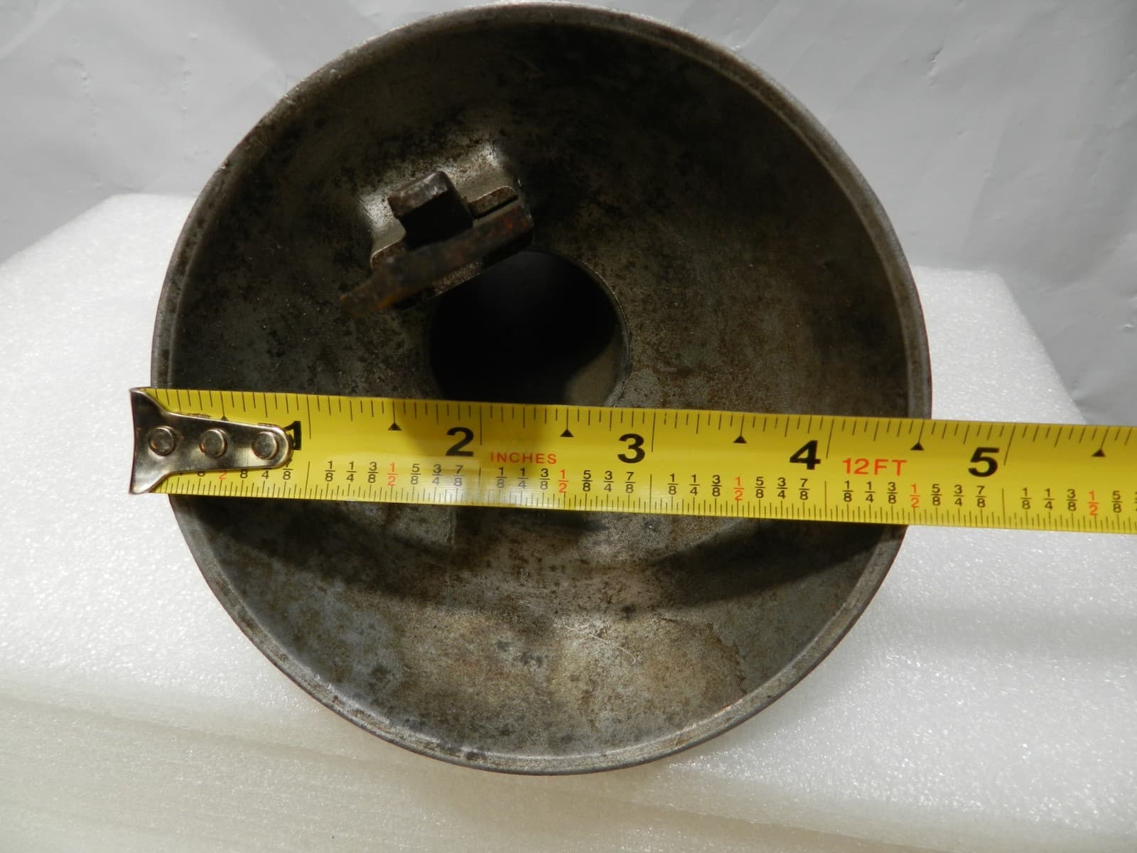 Vintage Oil Can Funnel Spout Filler with Oil Can Opener Piercer All Metal (H12S - Thumbnail 5