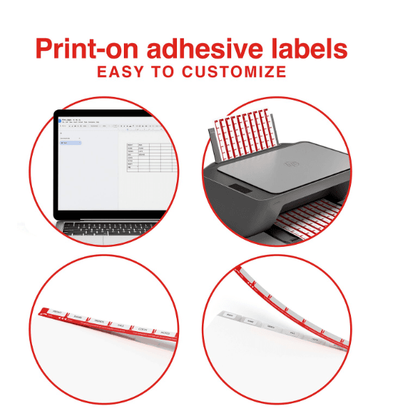 Staples Print & Apply Label Dividers, Clear , 8-Tabs, 25 Sets (ST63054) (M7K) - Thumbnail 5