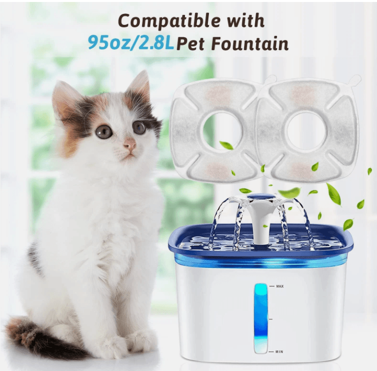 20 Pcs Cat Water Fountain Replacement Filters w/20 Pk Pre-Filter Sponges (M5K) - Thumbnail 3