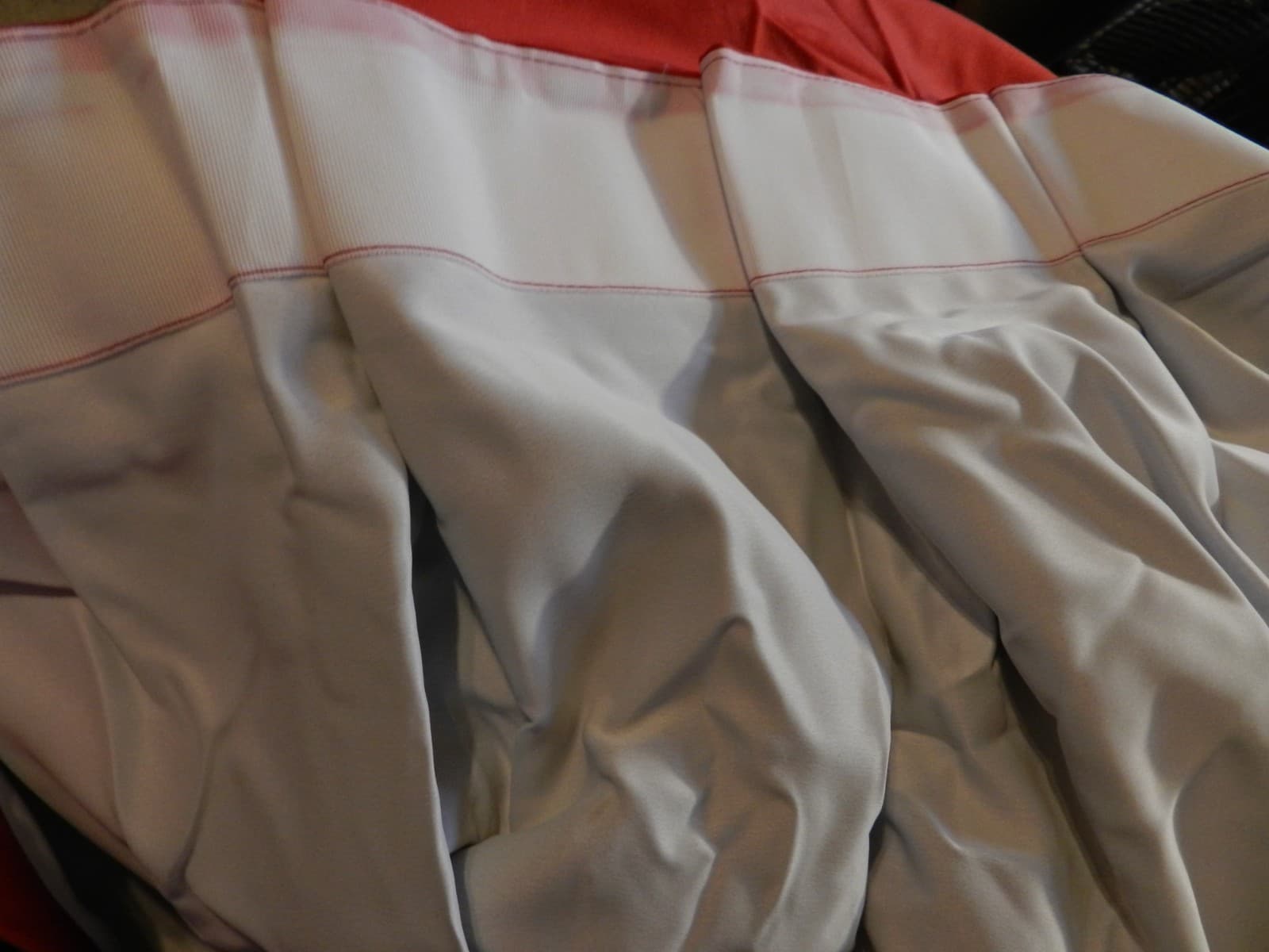2 Soft Red Velvet Pinch Pleat Lined Curtain Panels 84”L x88”W each (E44J) - Thumbnail 8