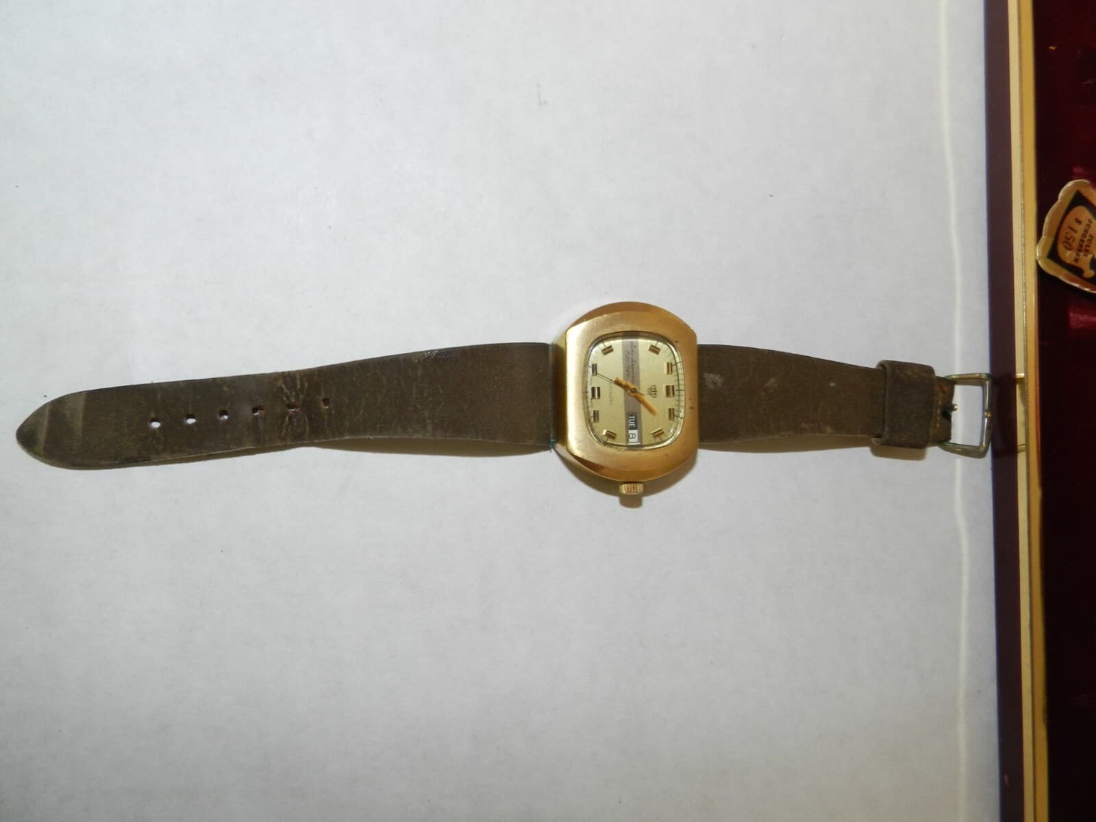 Jules Jurgensen Vintage Men's Wrist Watch RUNNING W/Case V74K - Thumbnail 2