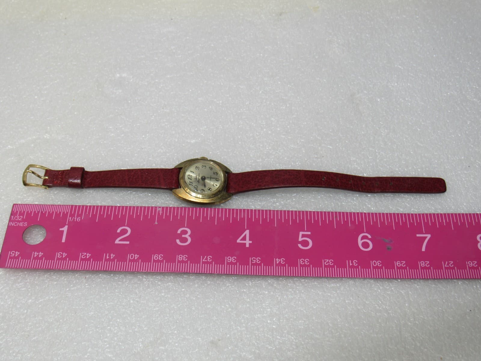Vintage Jules Jurgensen Wrist Watch Gold Tone 17 Jewels Wind Up Womens U90J - Thumbnail 3