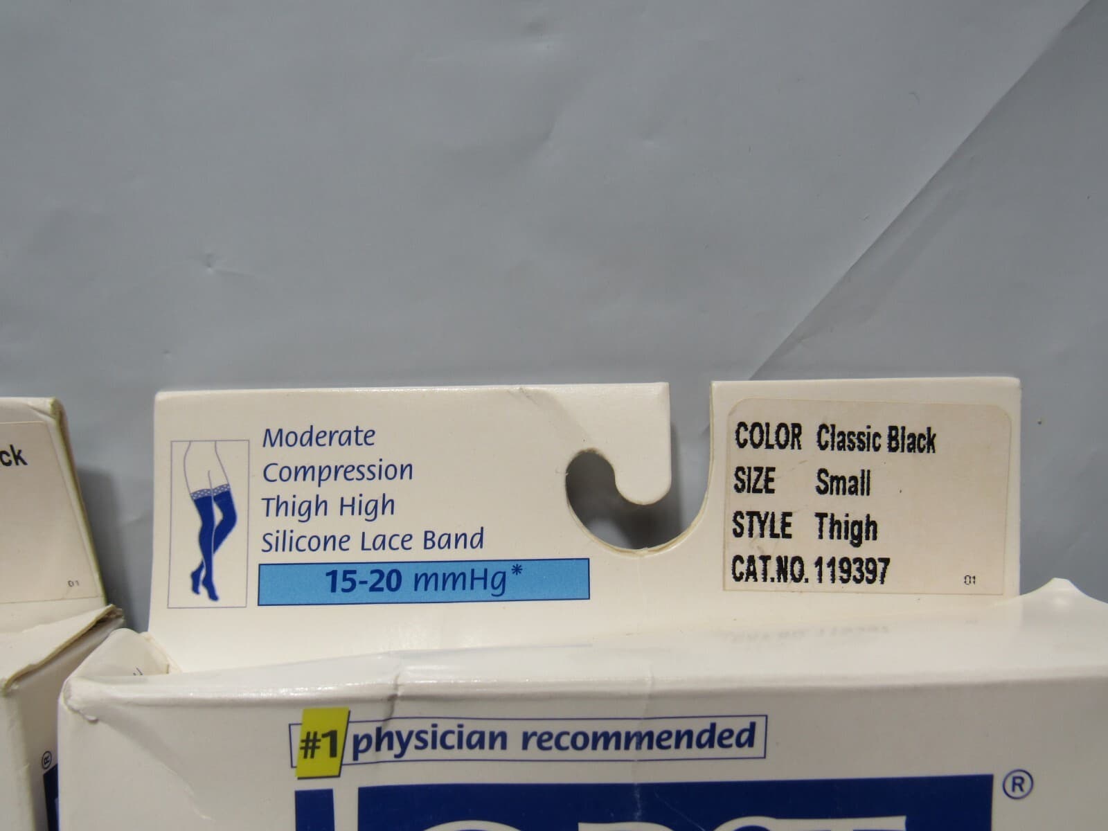 3 Jobst Ultrasheer Thigh High CT Silicone Lace Band 15 -20 mmHg SMALL Black N39M - Thumbnail 8