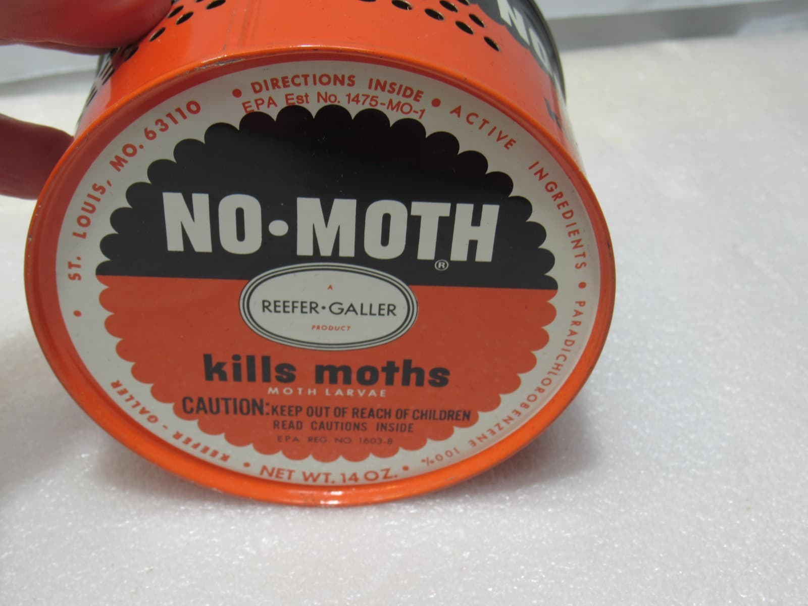 Vintage 1950's Reefer Galler No MOTH Solid Collectible Tin Can (U88JJ) - Thumbnail 3