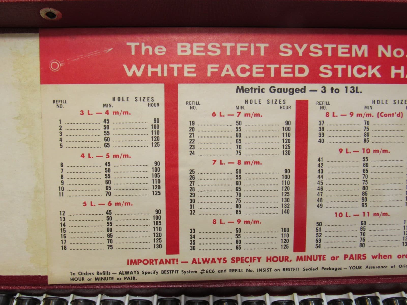 Watchmakers Vintage Bestfit System No. 6C6 White Facedted Stick Hands A42JJ - Thumbnail 2