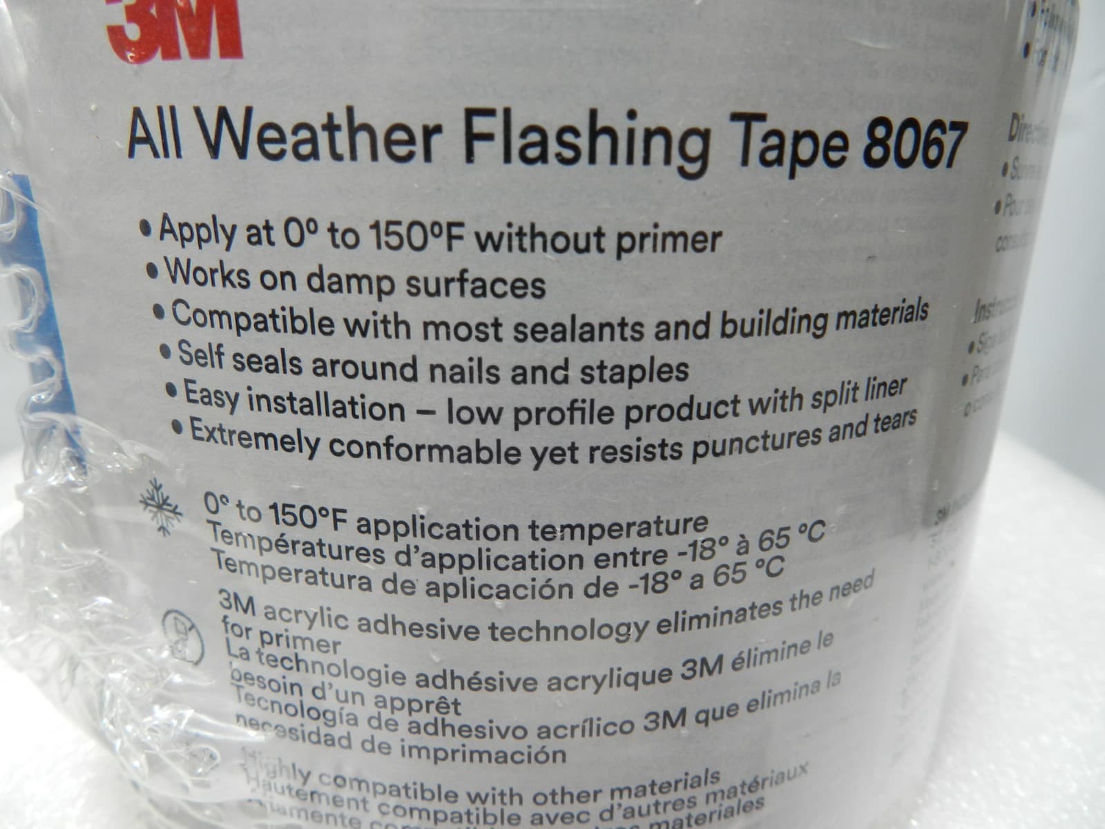 3M 8067 Brown All Weather Flashing Tape 4 W in.x75 L ft. (M13K) - Thumbnail 5