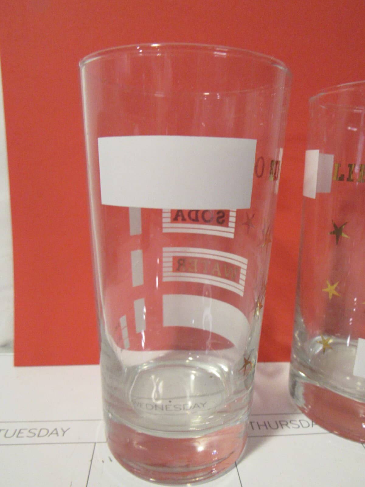 2 Vintage "Likes Old Forester with Soda Water" KY. Bourbon Barware Glasses G19M - Thumbnail 3