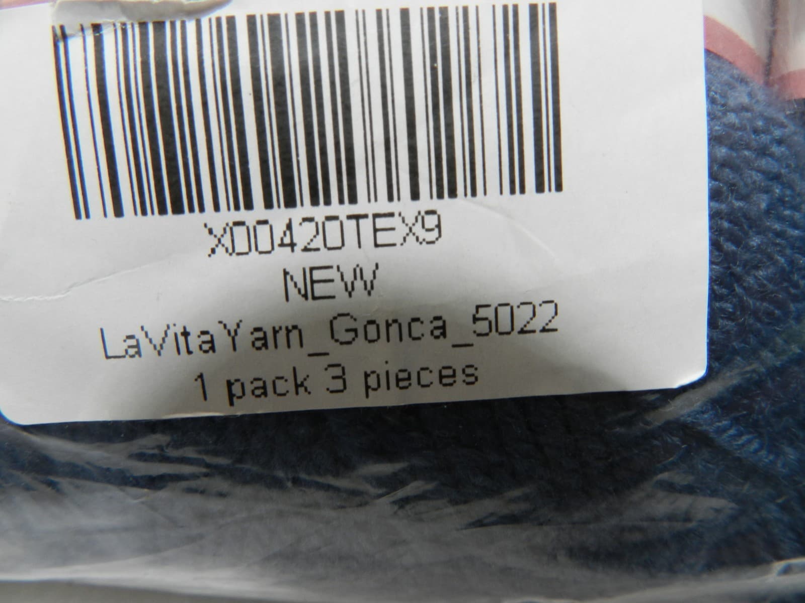 Lavita Gonca Yarn 5022 Smokey Blue Color 055 LOT 3 Skeins (M19K) - Thumbnail 2