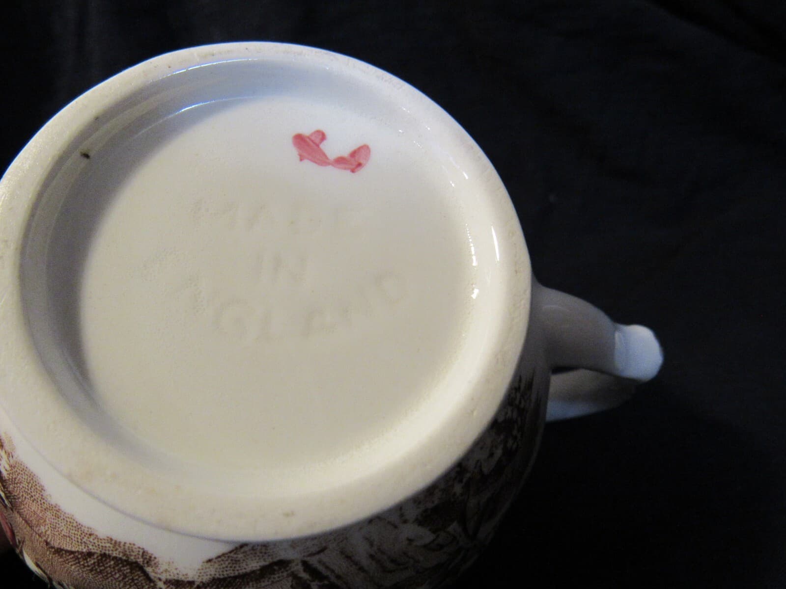 Johnson Bros “The Old Mill” Gravy Bowl and Creamer England Vintage China V50J - Thumbnail 8