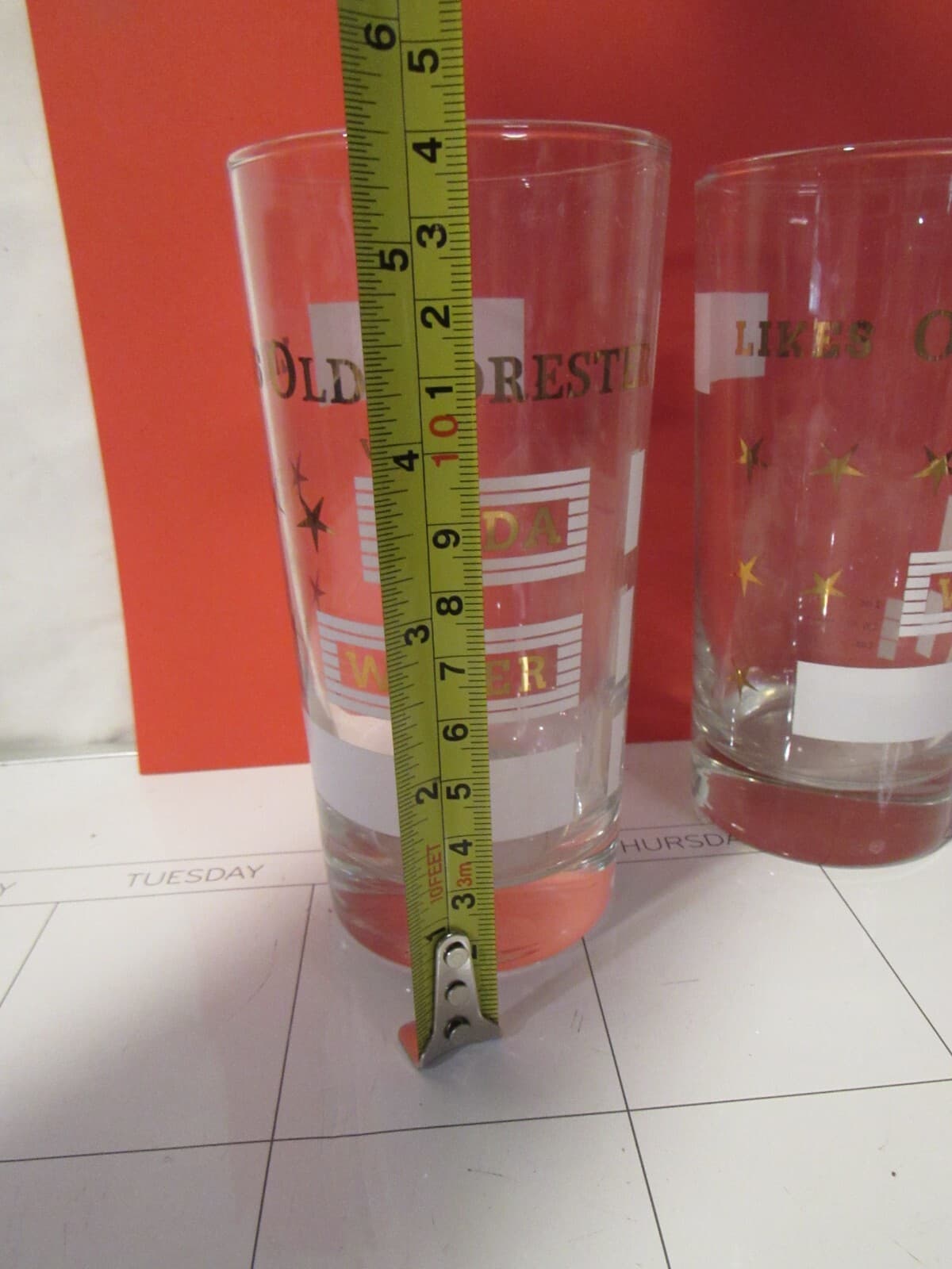 2 Vintage "Likes Old Forester with Soda Water" KY. Bourbon Barware Glasses G19M - Thumbnail 6