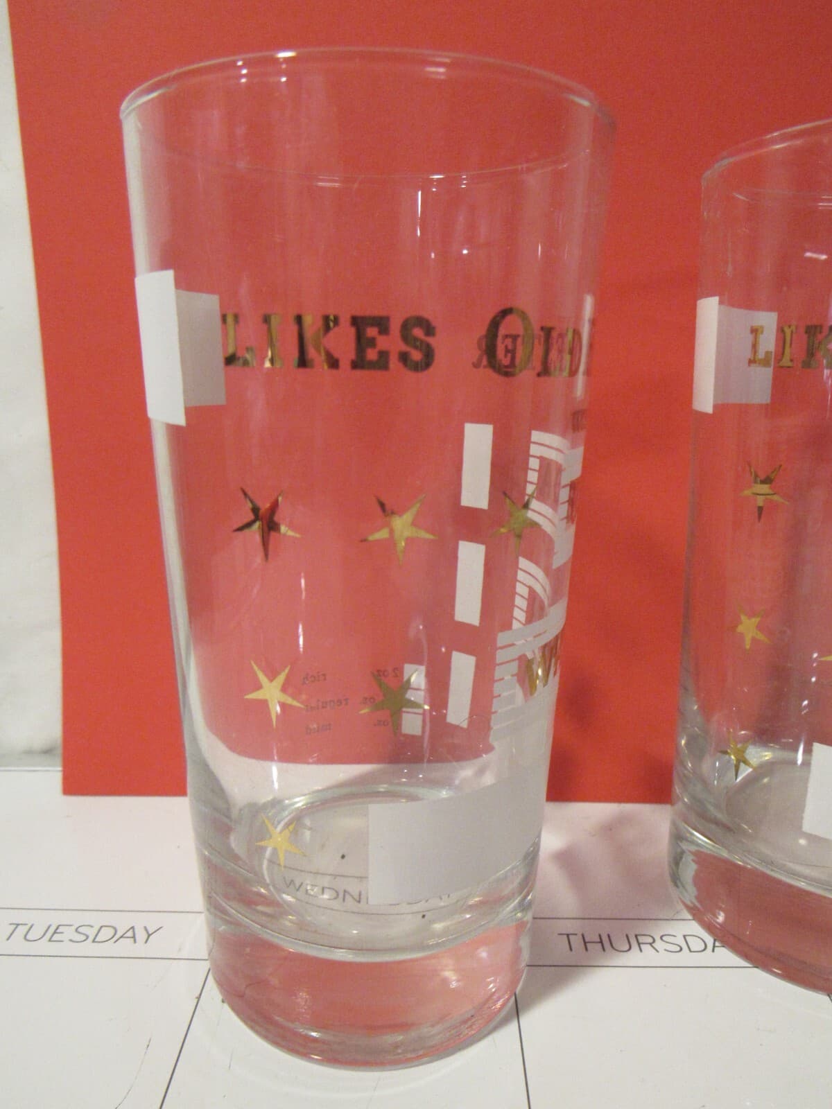 2 Vintage "Likes Old Forester with Soda Water" KY. Bourbon Barware Glasses G19M - Thumbnail 4