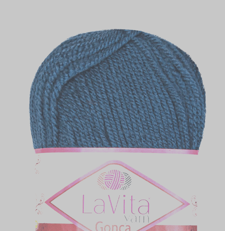 Lavita Gonca Yarn 5022 Smokey Blue Color 055 LOT 3 Skeins (M19K) - Thumbnail 5