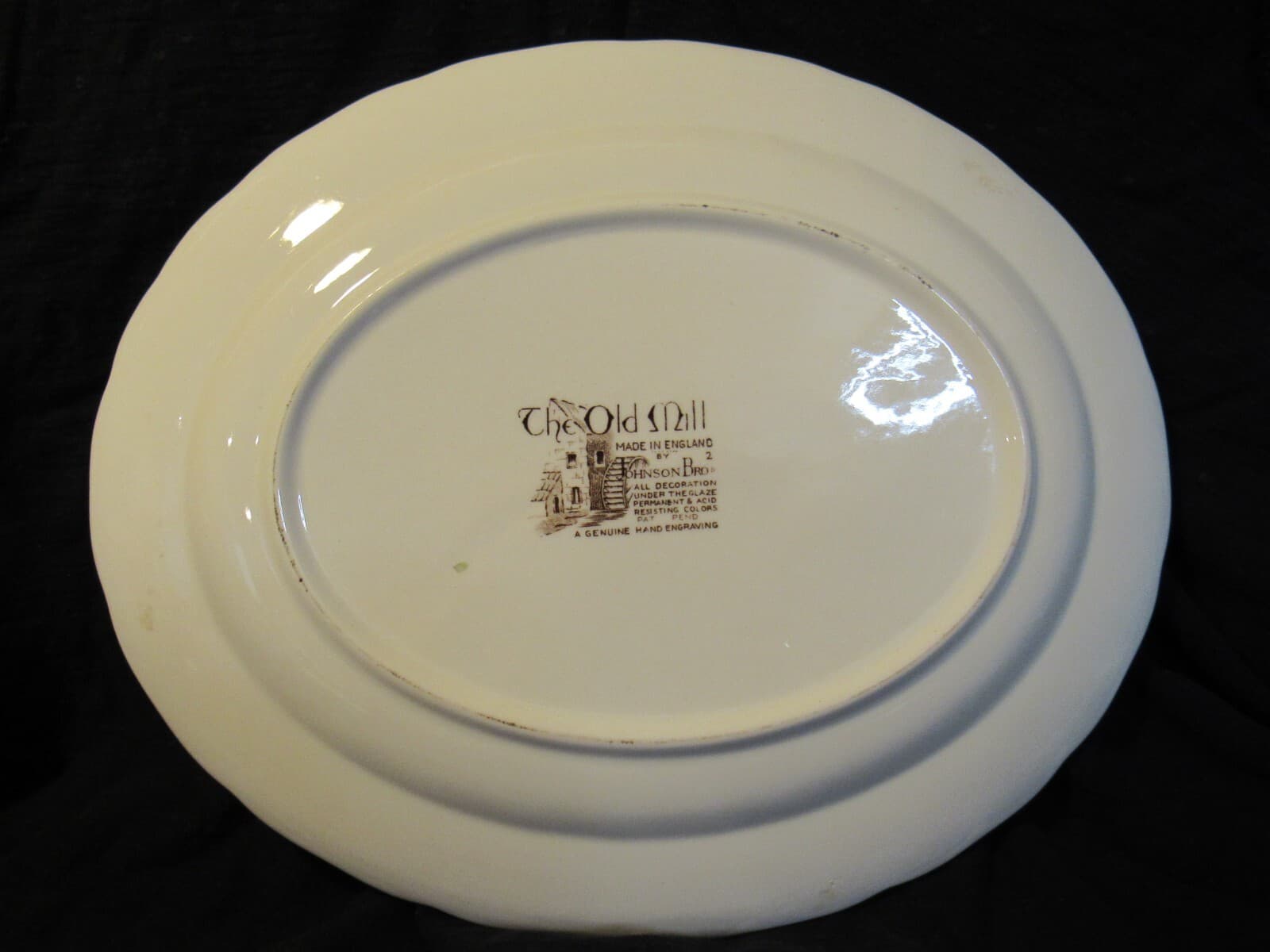 Johnson Bros “The Old Mill” Oval Platter England V49J - Thumbnail 4
