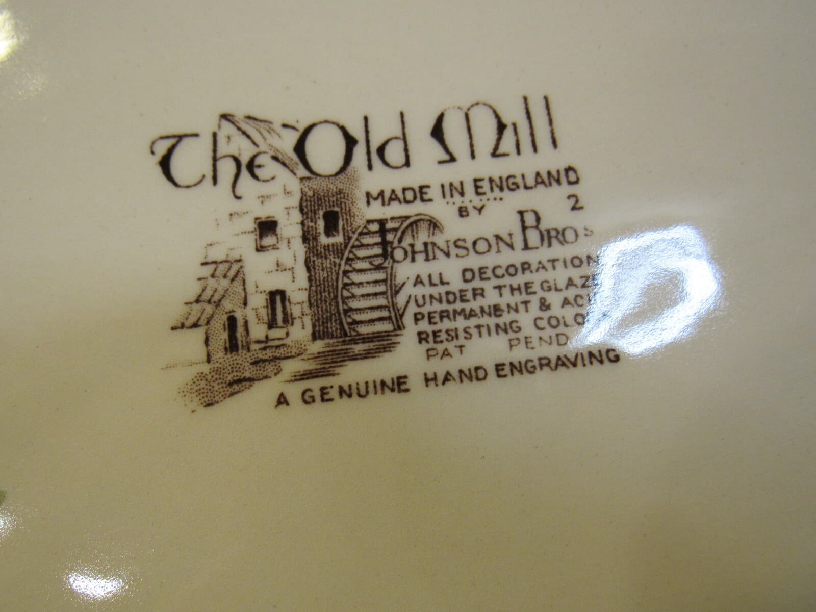 Johnson Bros “The Old Mill” Oval Platter England V49J - Thumbnail 5