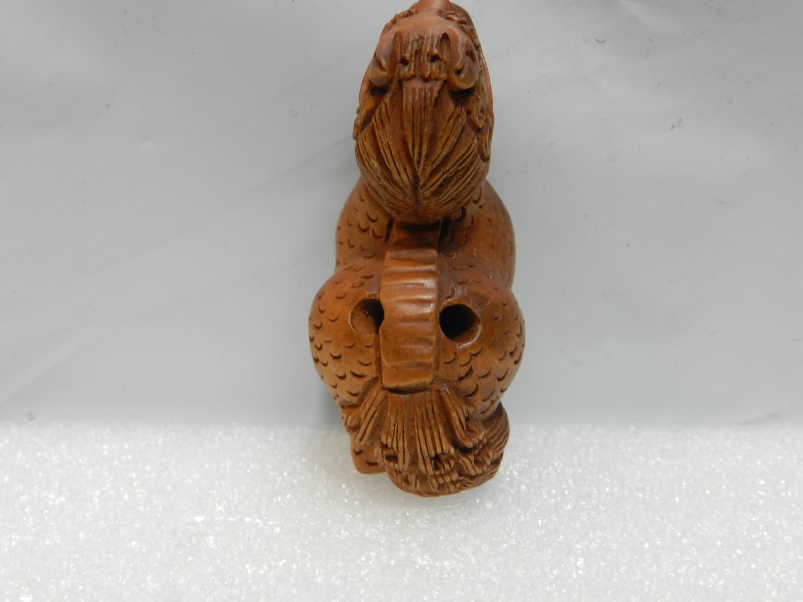 Netsuke Japanese Boxwood Hand Carved Zodiac Dragon Signed I60S - Thumbnail 8
