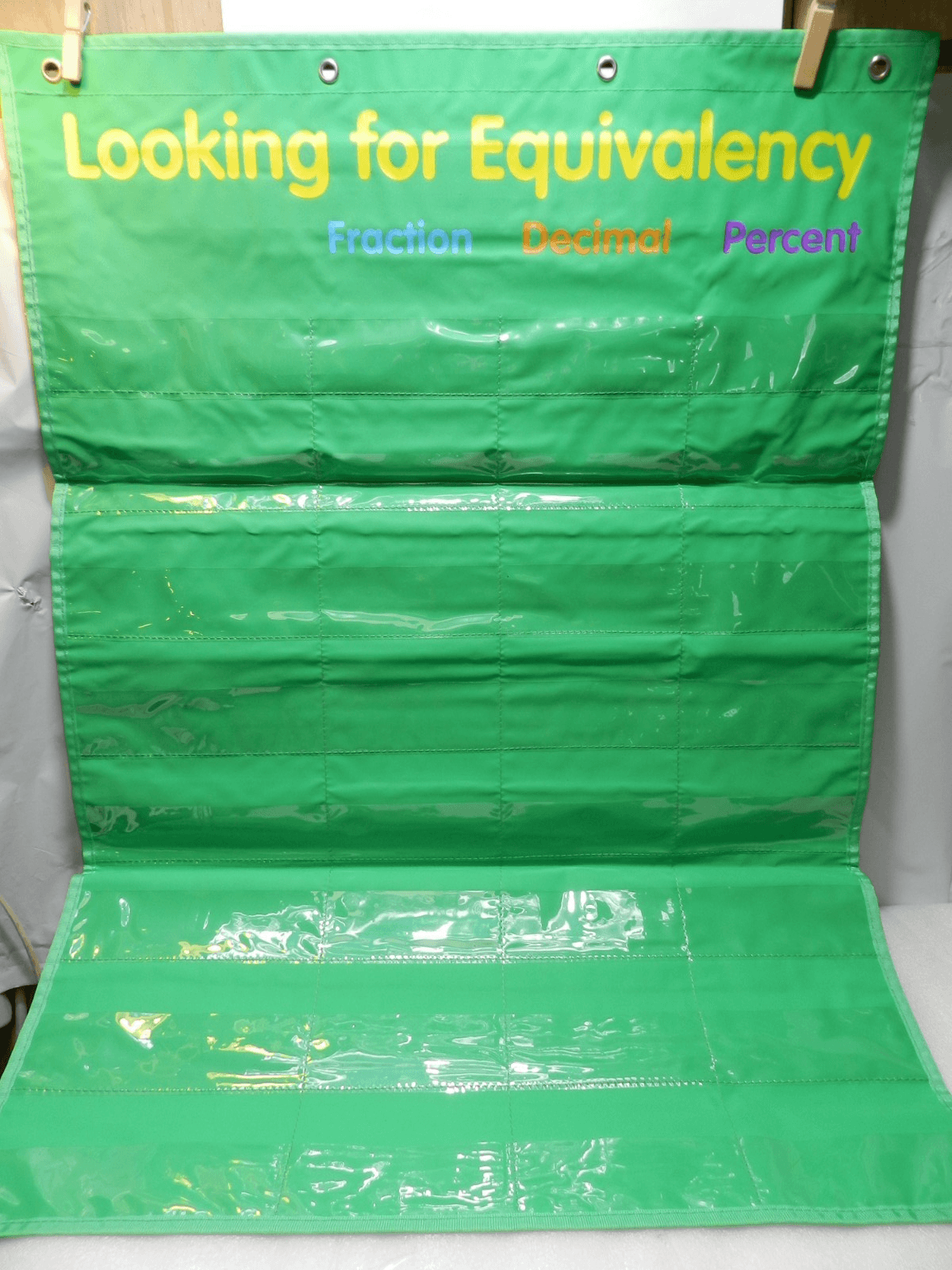 Really Good Stuff Looking for Equivalency Pocket Chart Classroom Homeschool E48J - Thumbnail 7