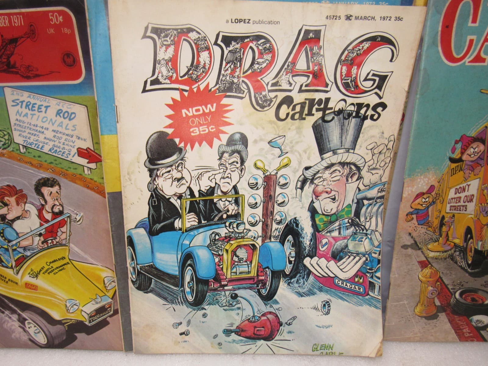 8 vtg Hot Rod Drag CAR Toons Cartoons /Hot Rod Show World Magazines 70's G37JJ - Thumbnail 6