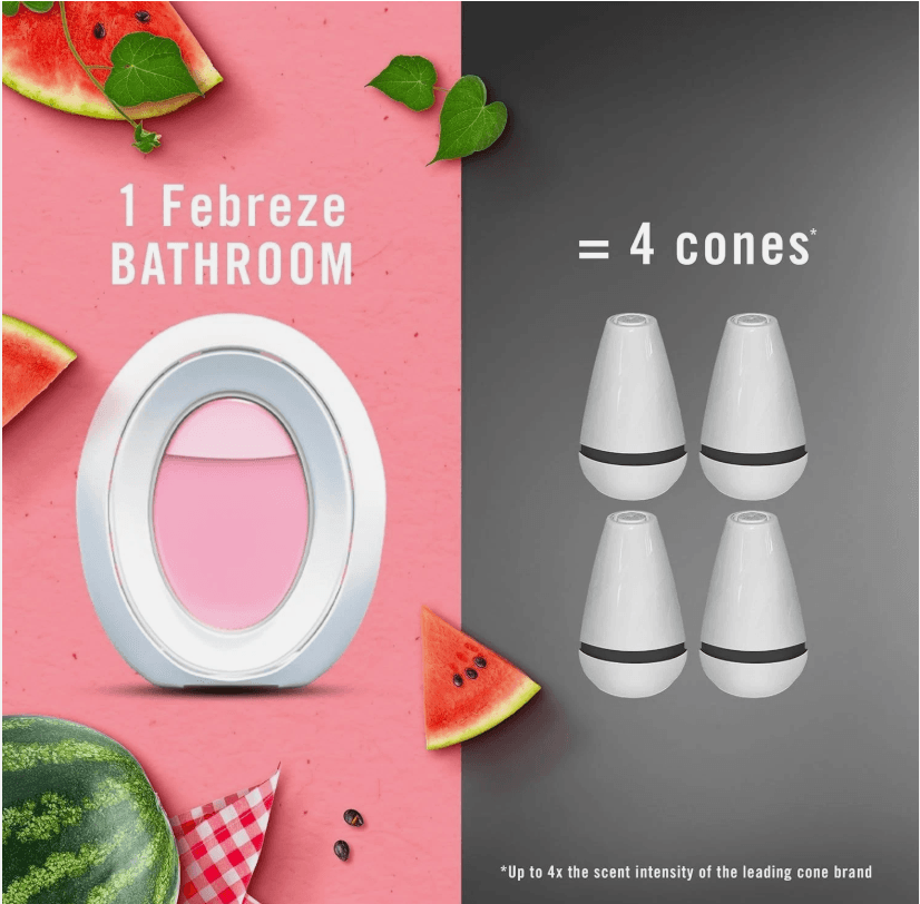 4X Febreze Odor Fighter Small Spaces 2 Watermelon 2 Lilac Air Freshers (M20K) - Thumbnail 9