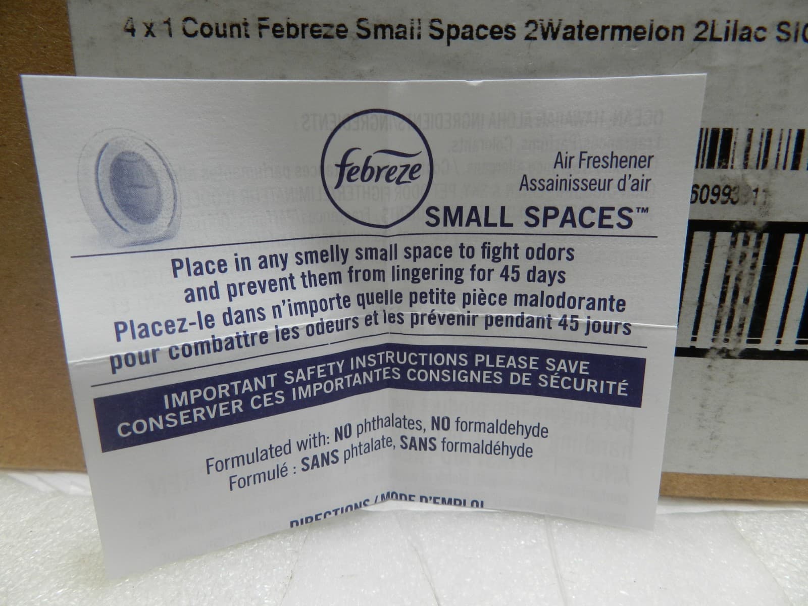 4X Febreze Odor Fighter Small Spaces 2 Watermelon 2 Lilac Air Freshers (M20K) - Thumbnail 5