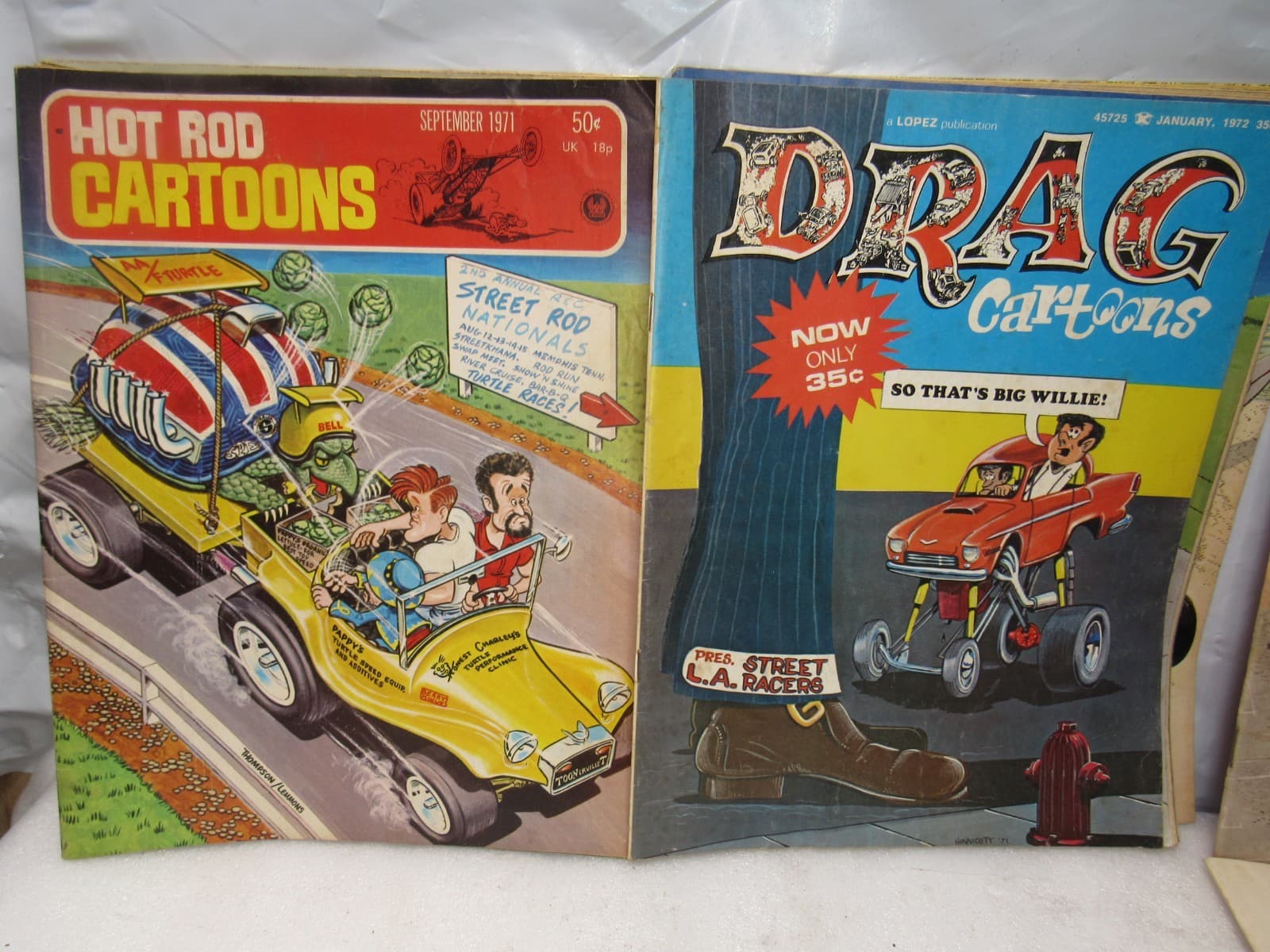8 vtg Hot Rod Drag CAR Toons Cartoons /Hot Rod Show World Magazines 70's G37JJ - Thumbnail 5