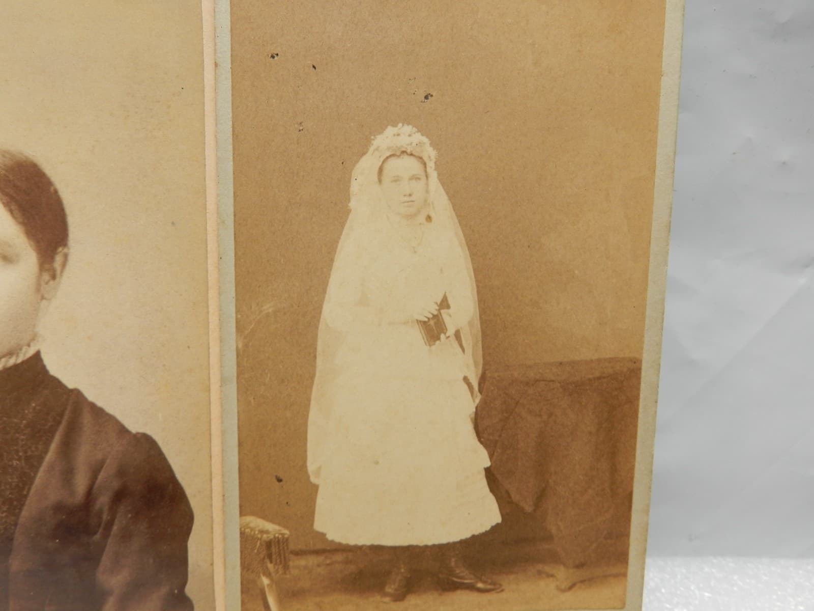3 Antique Cabinet Card Photo Victorian Young Women Bride Indiana Kentucky (I62S) - Thumbnail 4